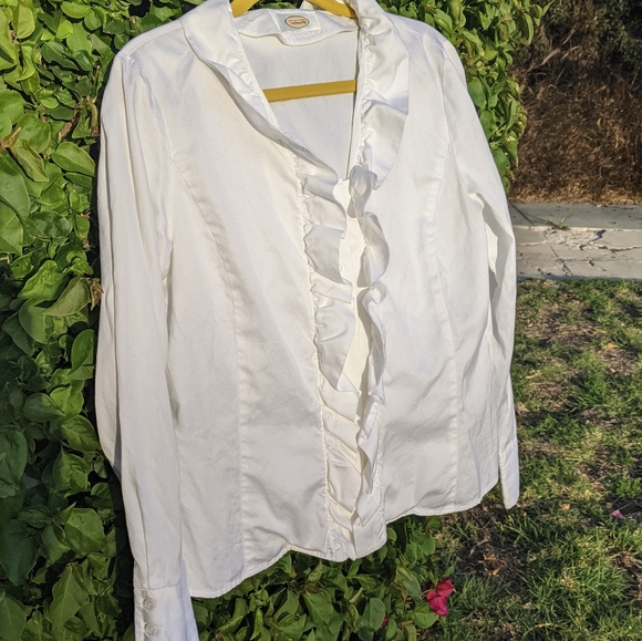 Y2K Ruffle Collar Blouse - Picture 2 of 6